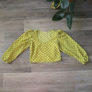 Levi's green long sleeve floral top